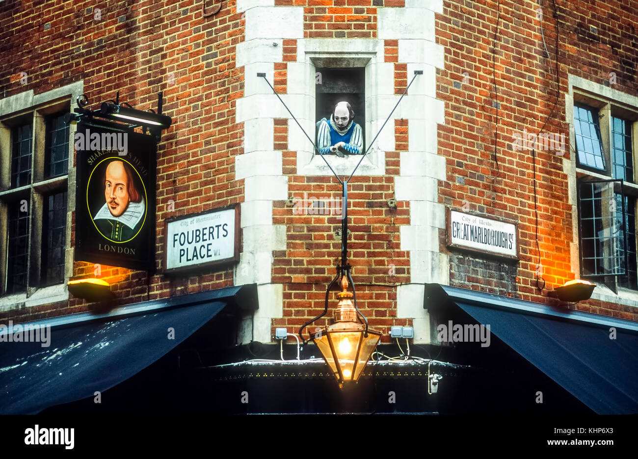 Shakespeares Kopf traditioneller englischer Pub in Soho, London. Stockfoto