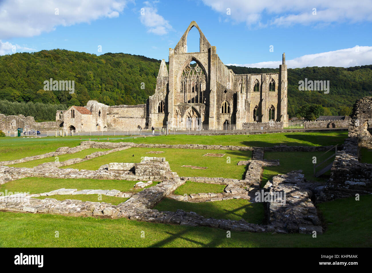 Tintern Abbey, monmouthshire, Wales, Vereinigtes Königreich. die Abtei in 1131 gegründet wurde. Stockfoto