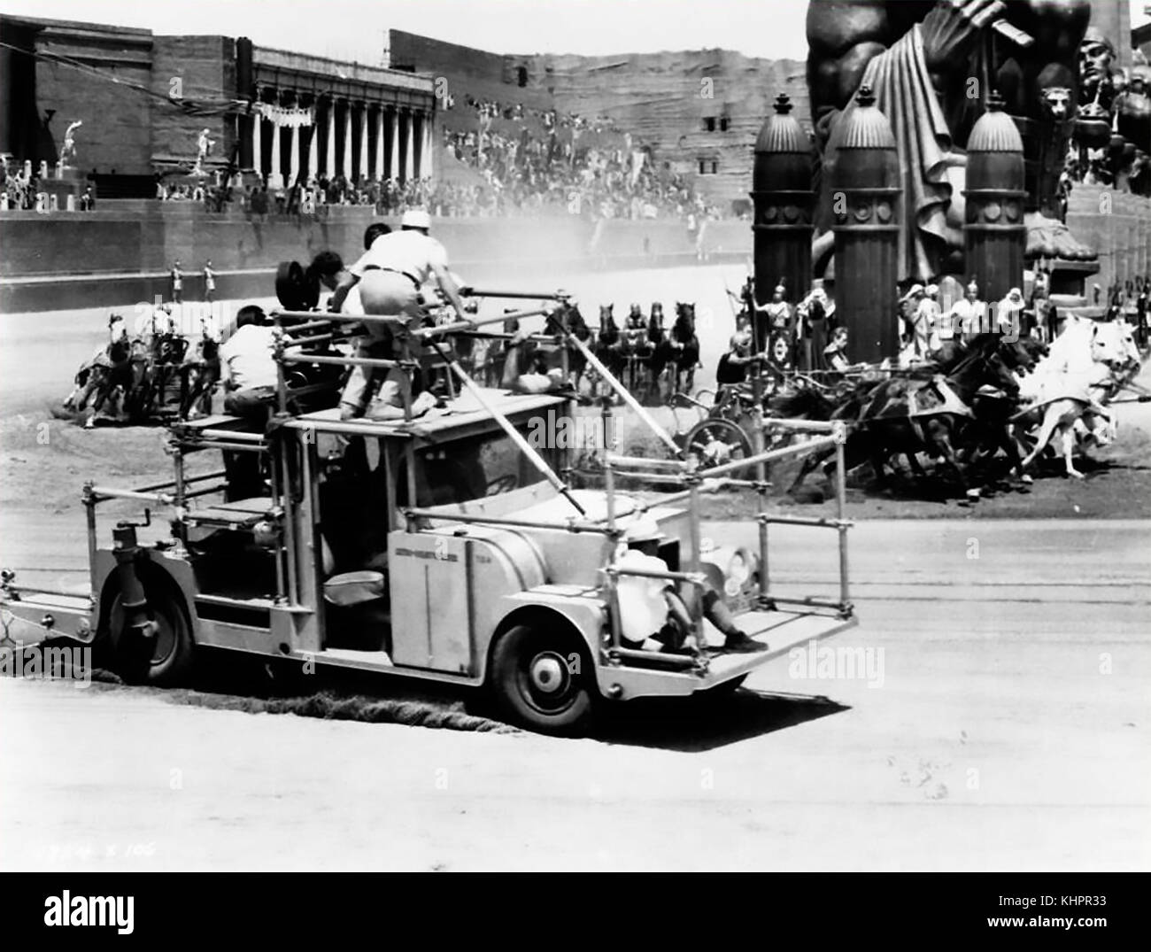 Ben-HUR 1959 MGM-Film - die Dreharbeiten zum Wagenrennen in Rom dauerten drei Monate. Stockfoto