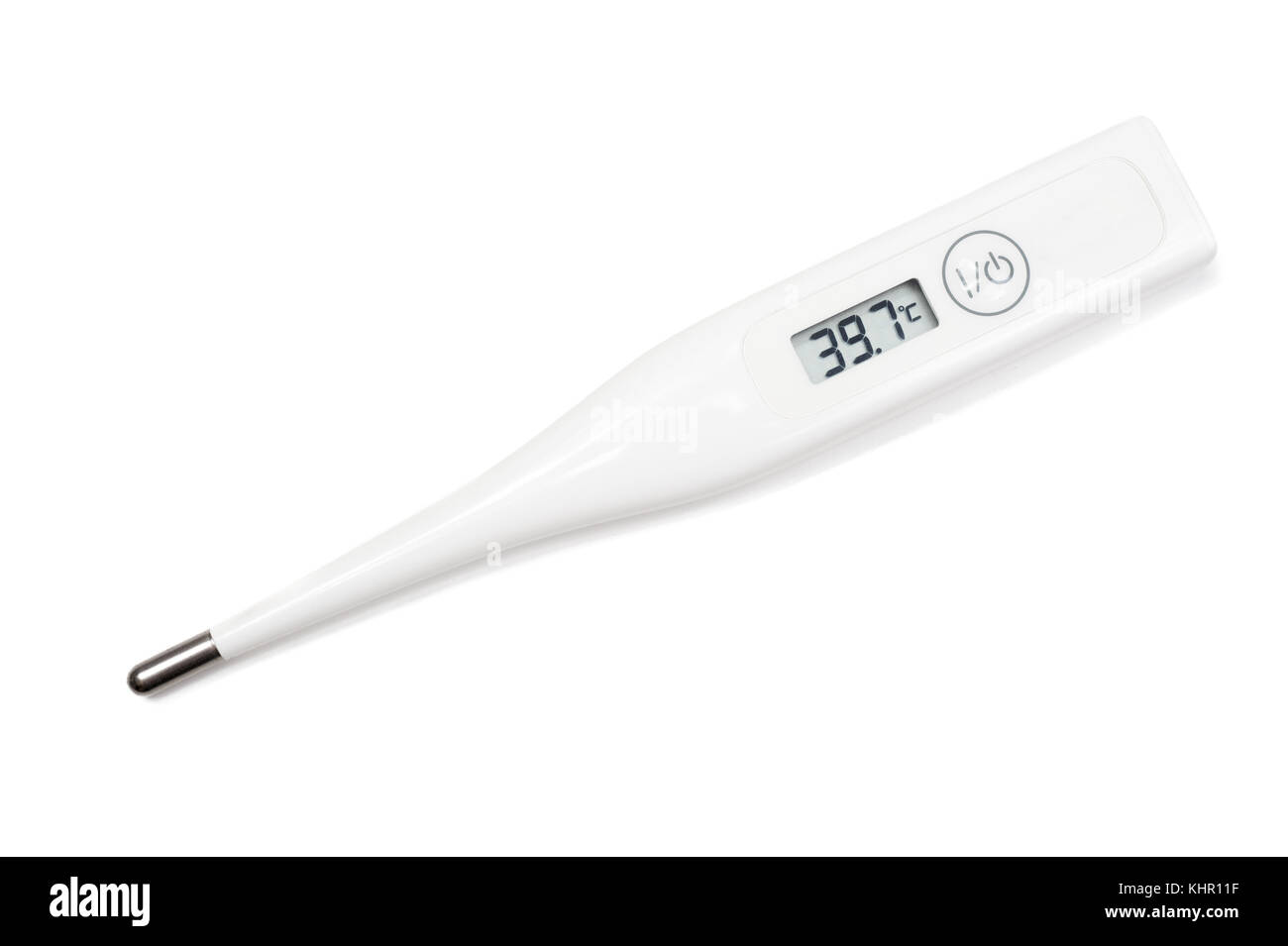 Digitales Thermometer mit hoher Temperatur Stockfoto