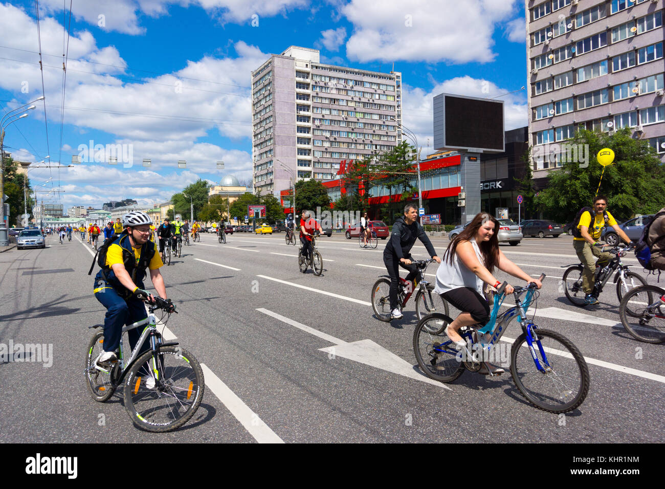 Fahrradparade in Moskau 2014 Stockfoto