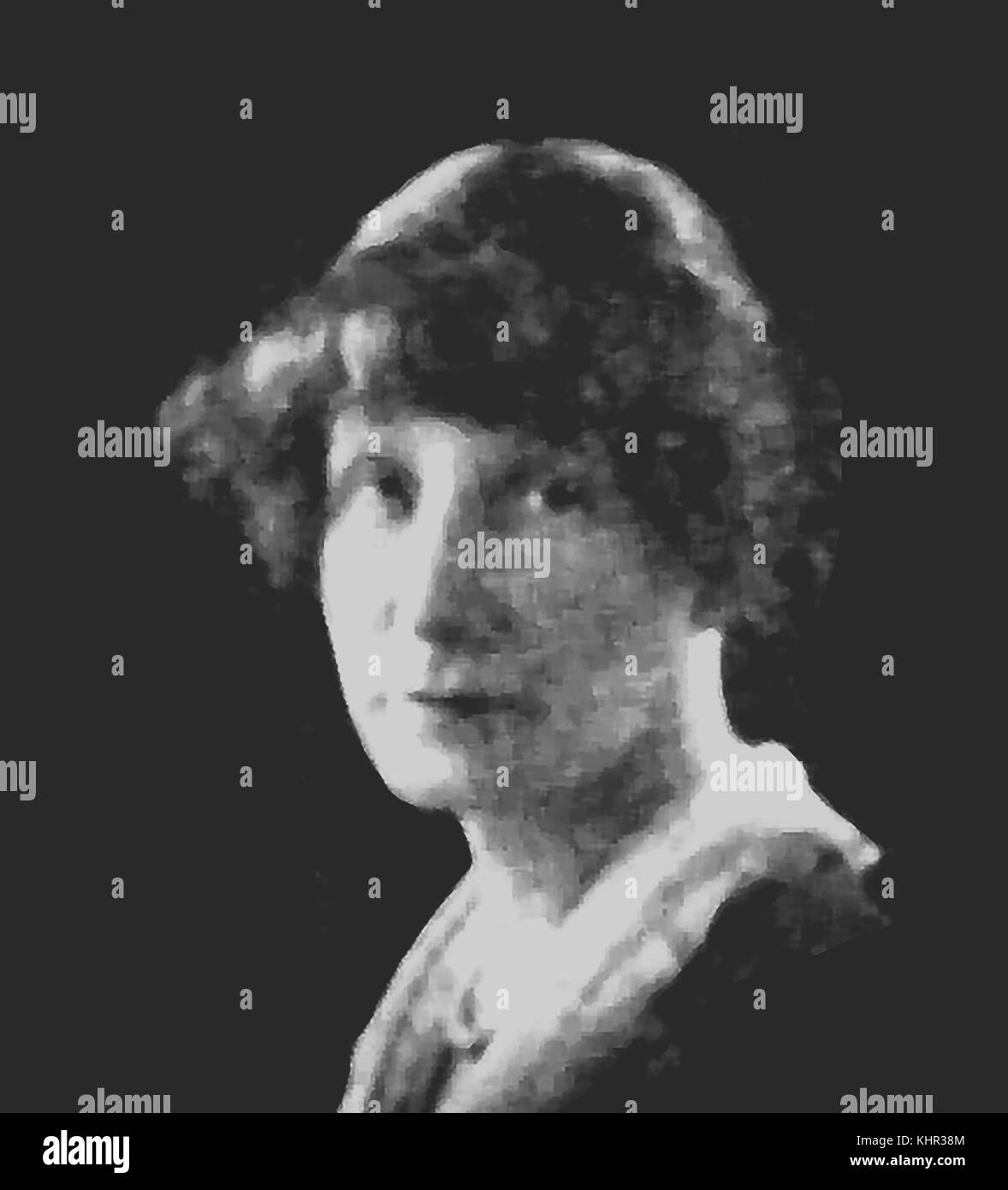Marjorie Bowen (Frau Margaret Gabrielle Vere Lange geb. Campbell) 1885-1952, British Historical Novelist. Ein 1933 Portrait (Sie schrieb Romanzen, übernatürlichen Horror Stories, populäre Geschichte und Biographien) Stockfoto