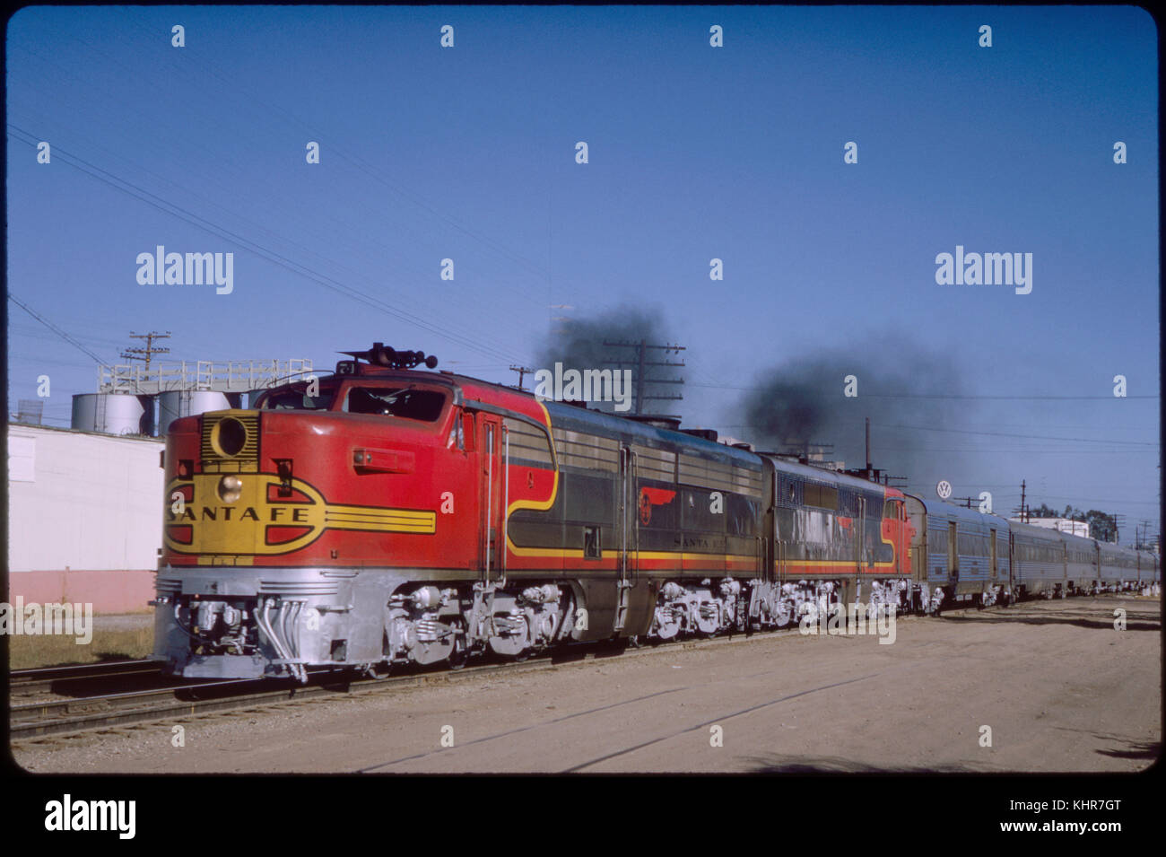 Santa fe Diesellok Zug, Barstow, Kalifornien, USA, 1966 Stockfoto