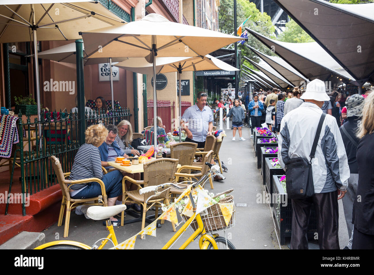 Kaffee gemütliches Cafe, traditionelle Cafe in den Felsen, das lose Blatt Tee und hausgemachten Scones, Sydney, Australien Stockfoto