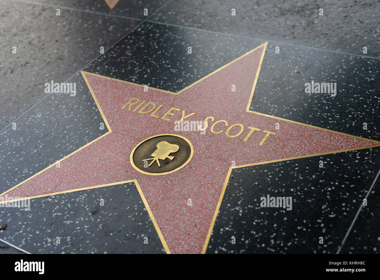 HOLLYWOOD, CA - DEZEMBER 06: Ridley Scott Star auf dem Hollywood Walk of Fame in Hollywood, Kalifornien am 6. Dezember 2016. Stockfoto