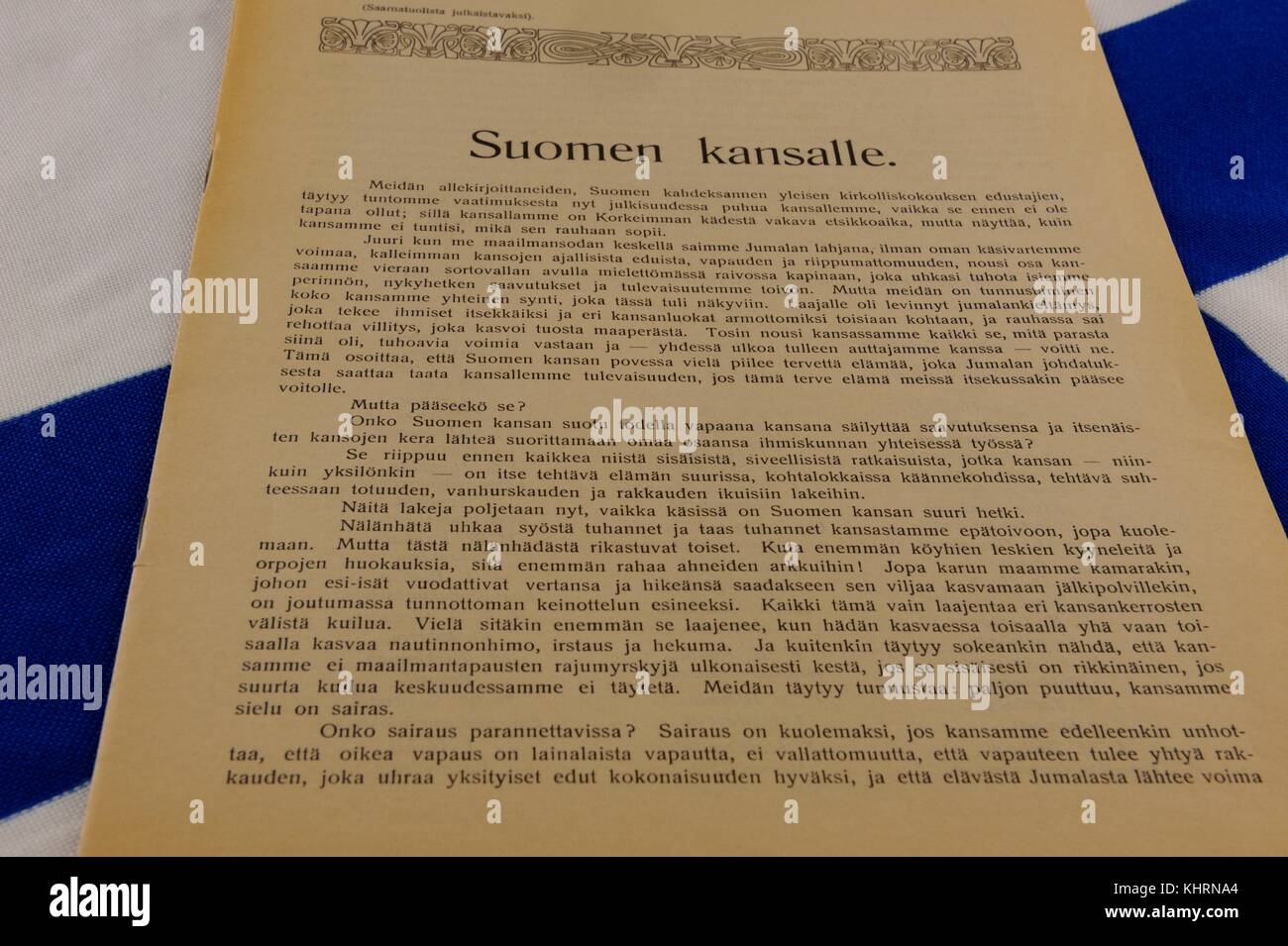 Nach dem Bürgerkrieg im Jahre 1918 Die finnische evangelisch-lutherische Kirche war ein großer Moment christlichen Handlungen zu tun, aber es wurde zu einem der dunkelsten Momente der Th Stockfoto