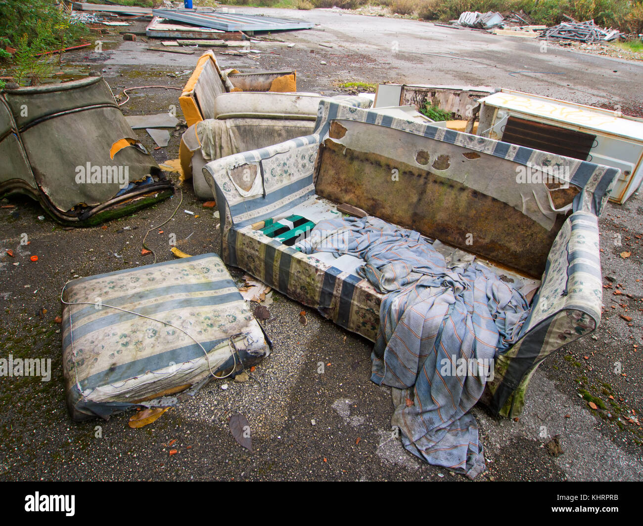 Umweltverschmutzung. schuttplatz. Stockfoto