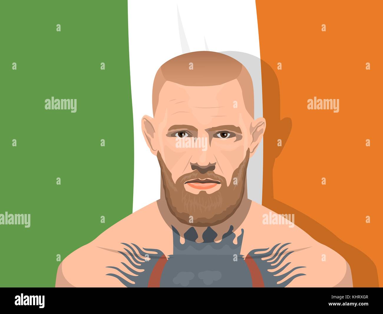 November 19.2017. Redaktionelle Illustration Conor mcgregor, ist eine irische professionelle MMA-Kämpfer. Stock Vektor