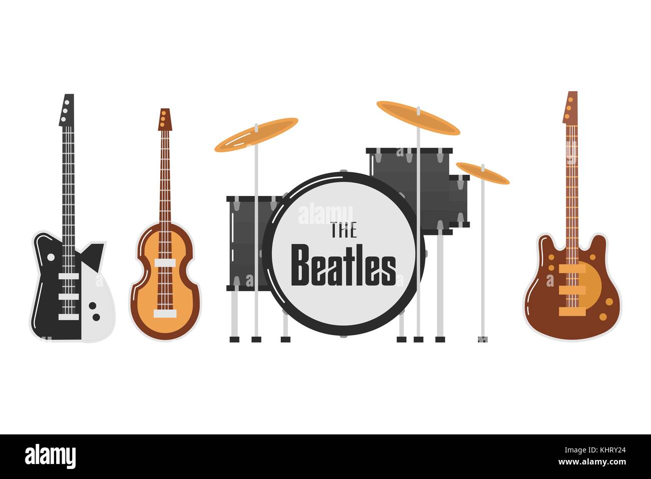 Die Beatles band Themen Stock Vektor
