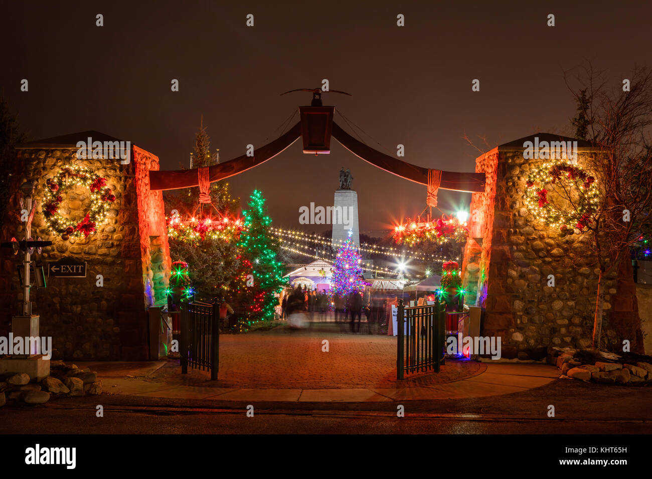 Christkindlmarkt, das ist der Ort, Salt Lake City, Utah Stockfoto