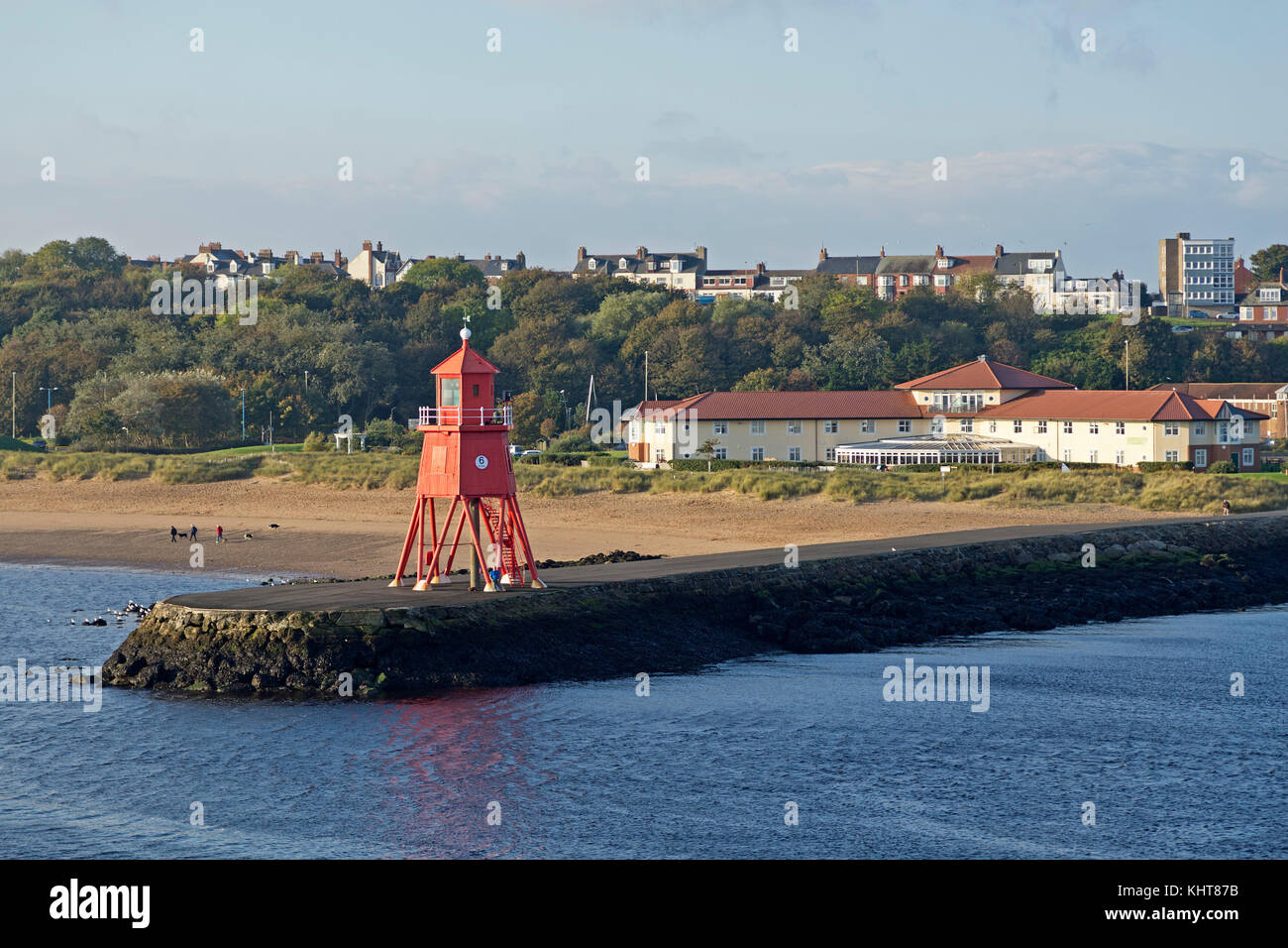 Leuchtturm, South Shields, Northumberland, England, Großbritannien Stockfoto