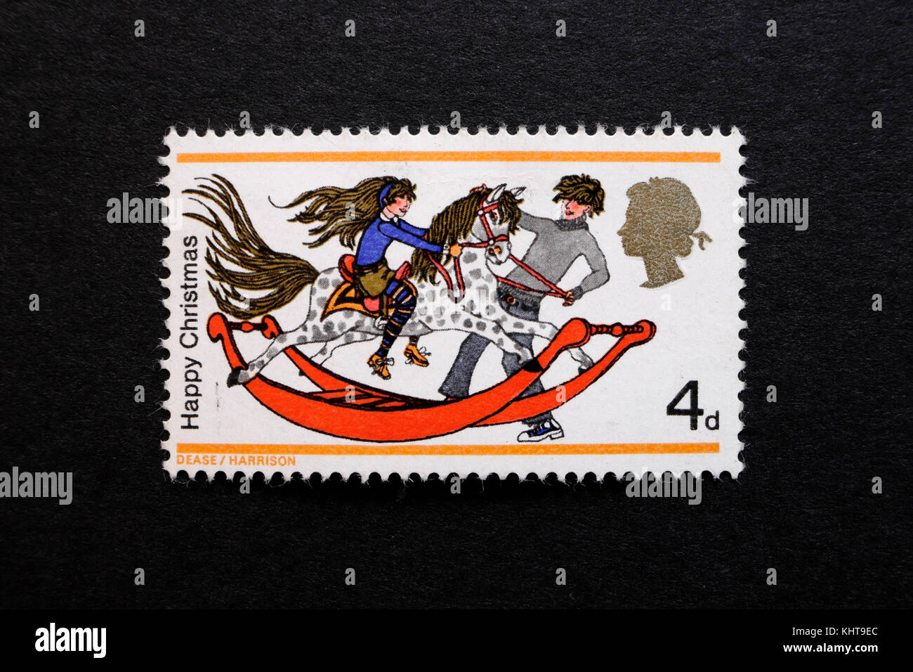 1968 britische weihnachtsmarke, Sammeln von Hobby, Stockfoto