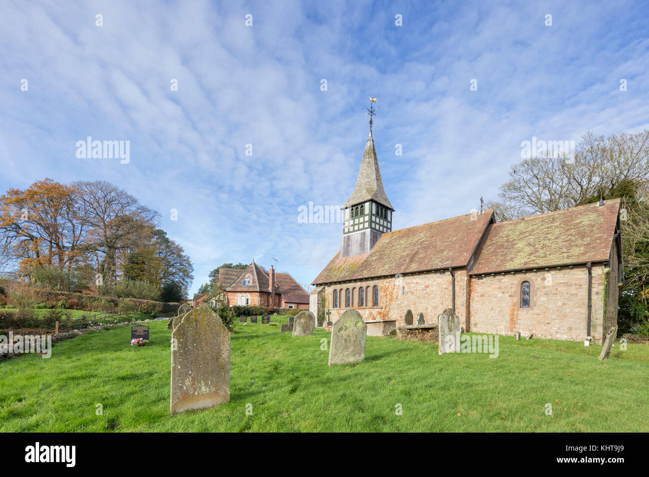 Die Marienkirche im Dorf Bedstone, Shropshire, England, Großbritannien Stockfoto