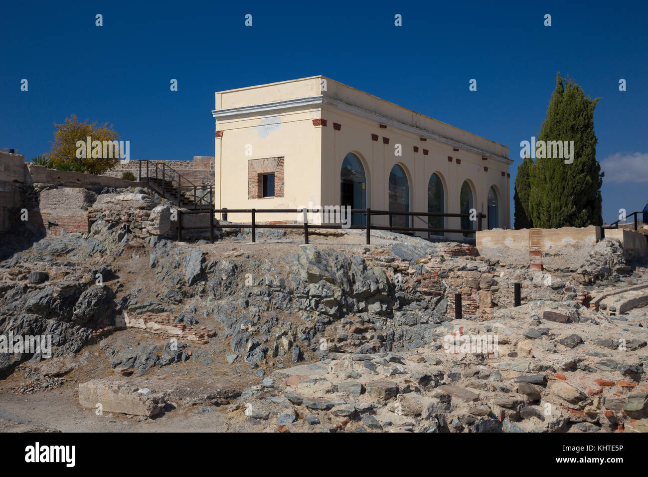 Castillo San Miguel und das Archäologische Museum, Almunecar, Spanien Stockfoto