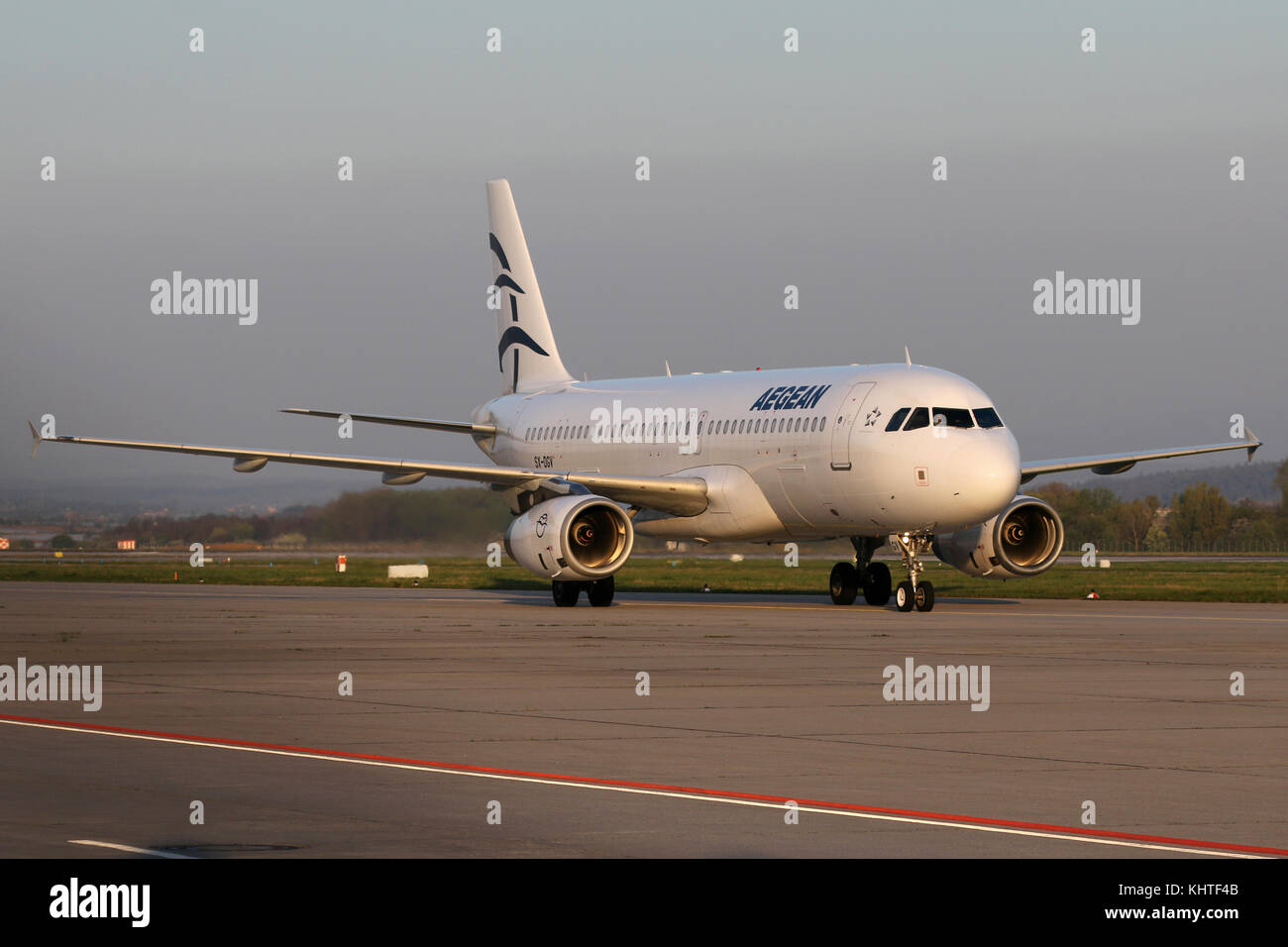 Stuttgart, Deutschland - Frühling 2017: ein Airbus Flugzeug am Flughafen Stuttgart Stockfoto