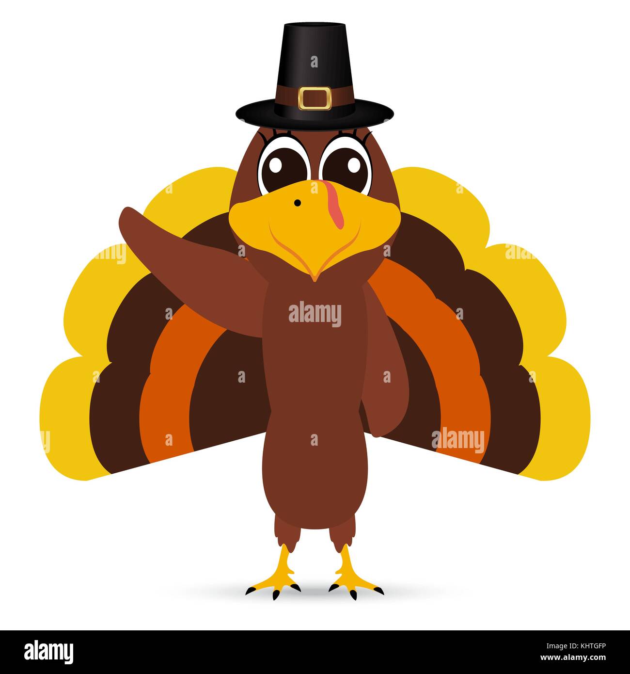 Türkei pilgrimin am Thanksgiving Tag Stock Vektor