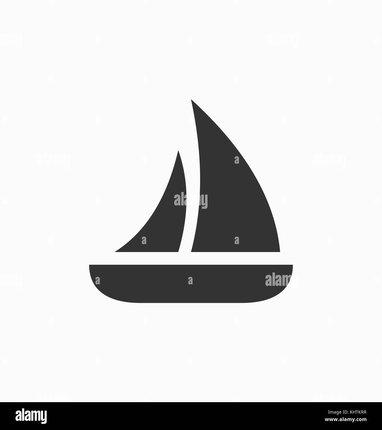 Segelboot Symbol Vektor unterzeichnen. Stock Vektor