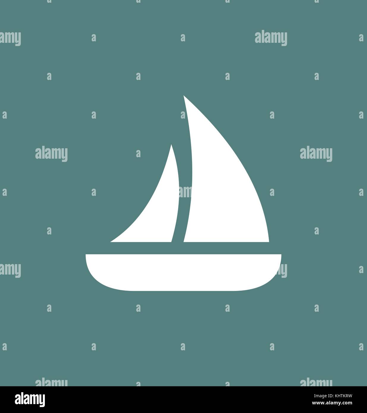 Segelboot Symbol Vektor unterzeichnen. Stock Vektor