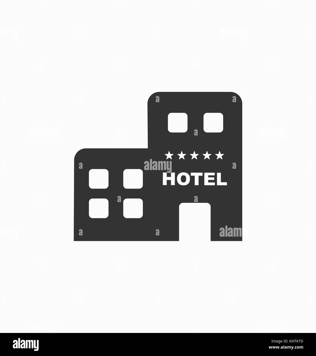 Hotel icon Vektor unterzeichnen. Stock Vektor