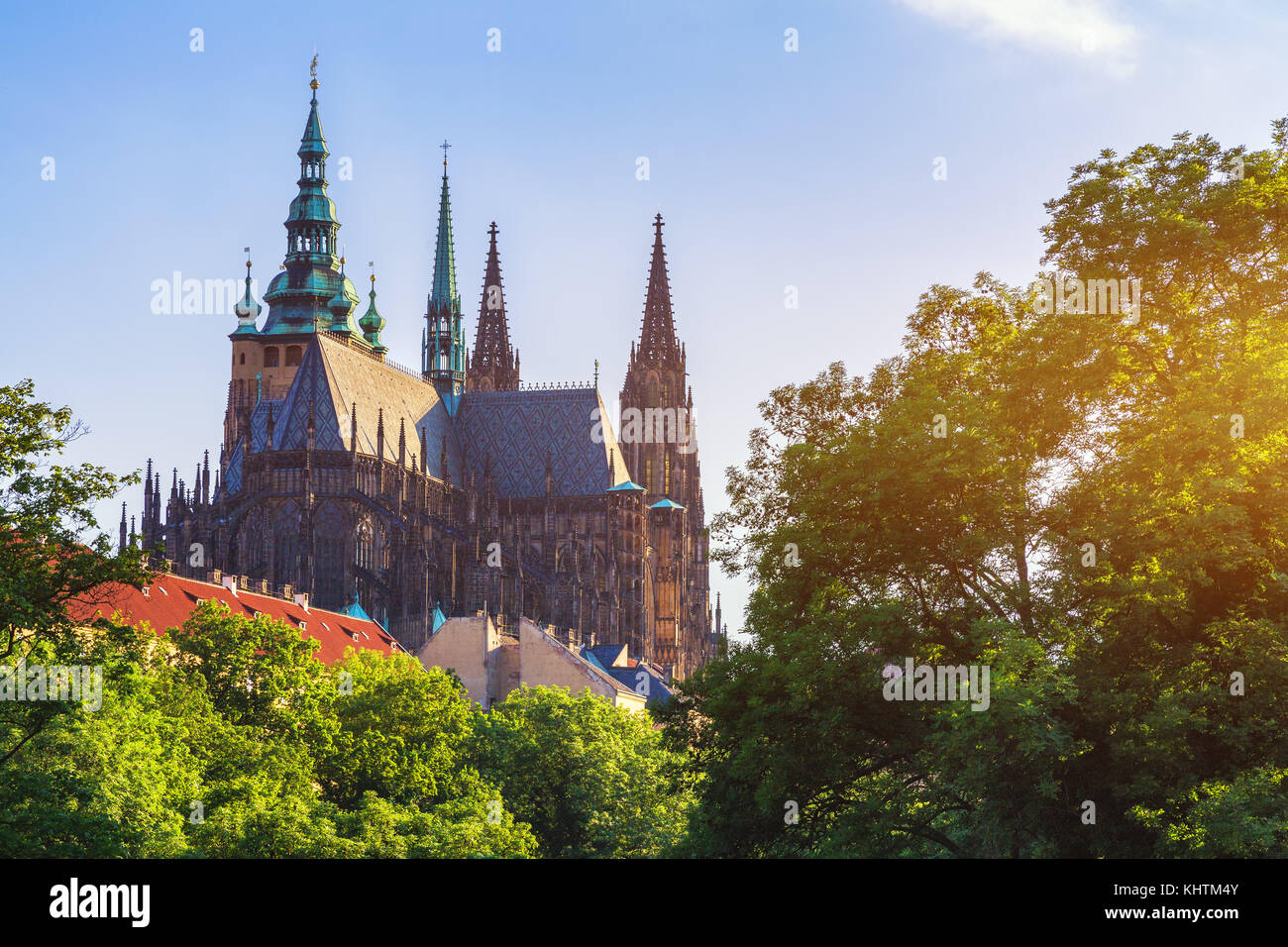 Berühmte St.-Veits-Dom-Prag, Tschechische Republik. Sonnigen Tag Stockfoto