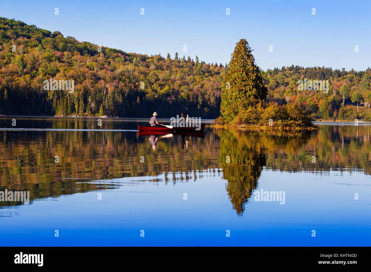 Anfang Herbst in La Mauricie Nationalpark, Quebec, Kanada Stockfoto