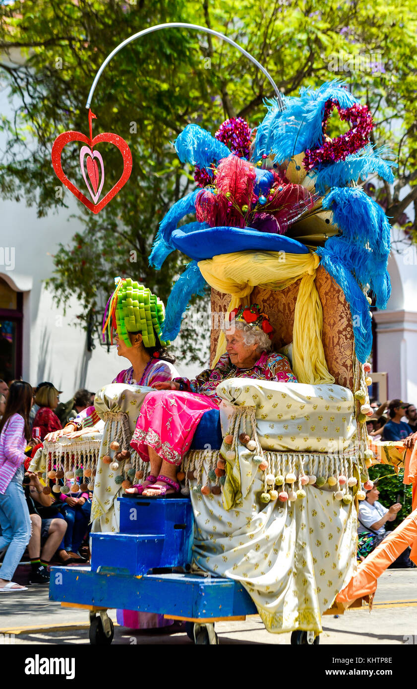 Sommersonnenwende Parade, Santa Barbara, 2017 Stockfoto