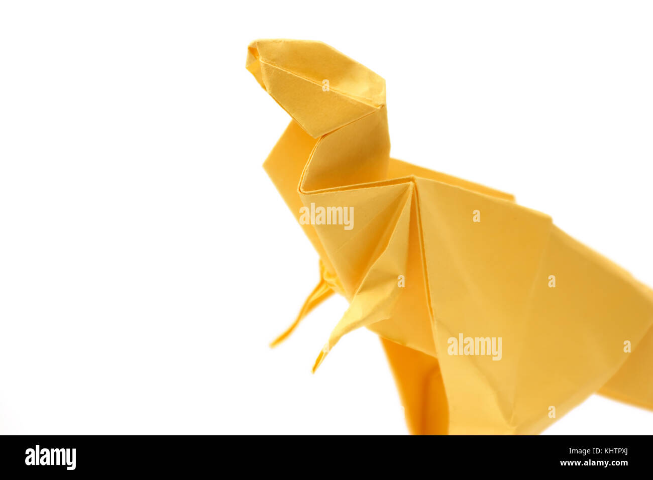 Nahaufnahme auf origami Tyrannosaurus Stockfoto