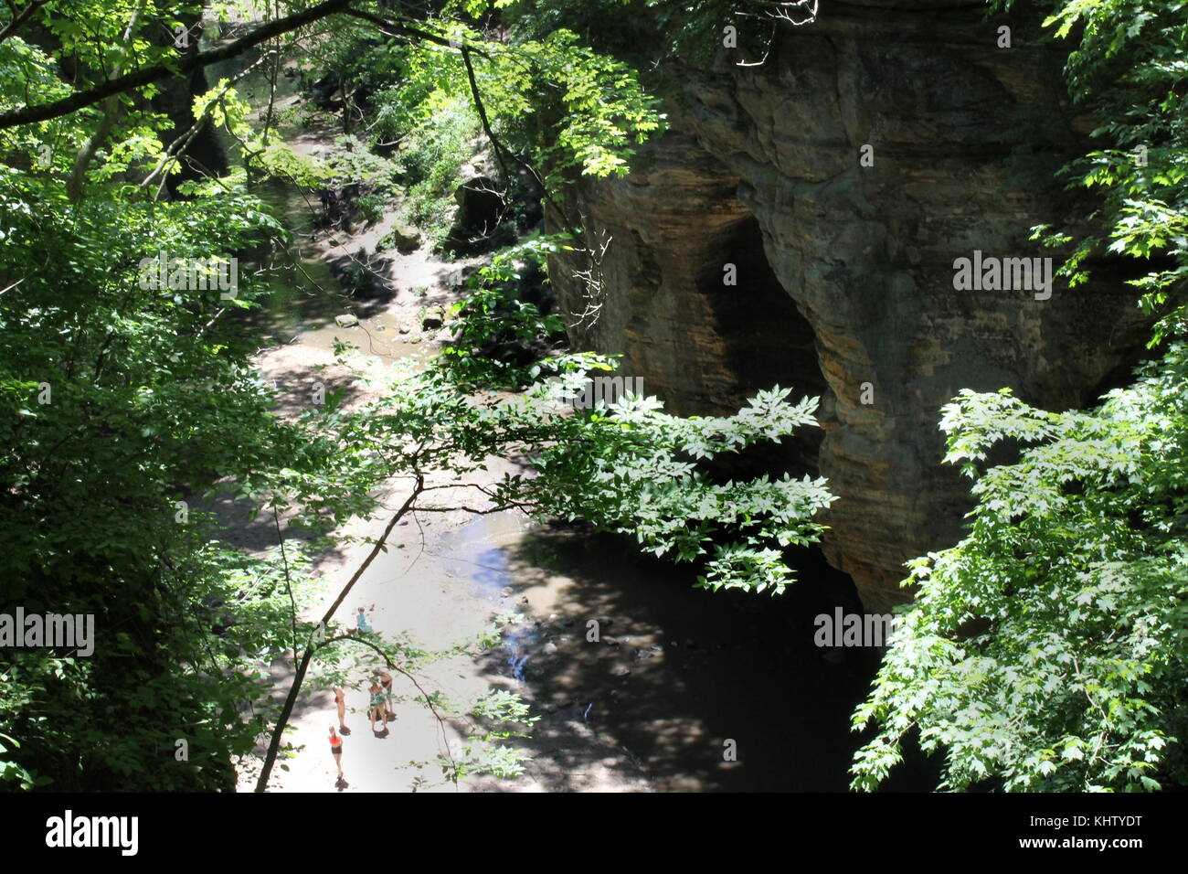 Der River Valley an Matthiessen State Park in zentralem Illinois, USA Stockfoto