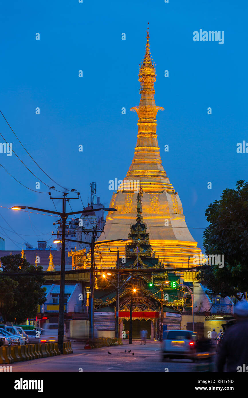Sule Pagode in Yangon, Myanmar Stockfoto