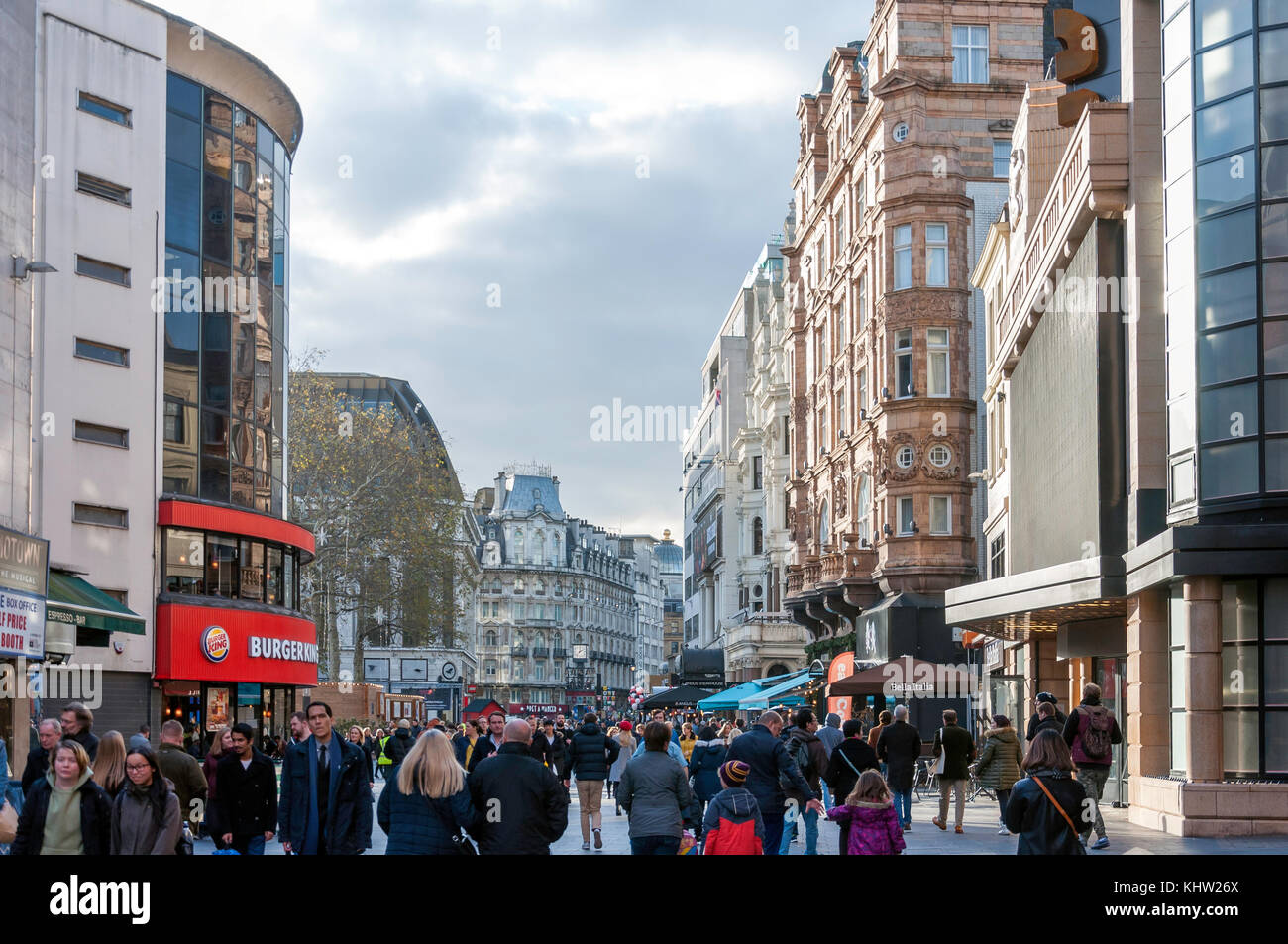 Cranbourn Street, Leicester Square, West End, Westminster, London, England, Vereinigtes Königreich Stockfoto