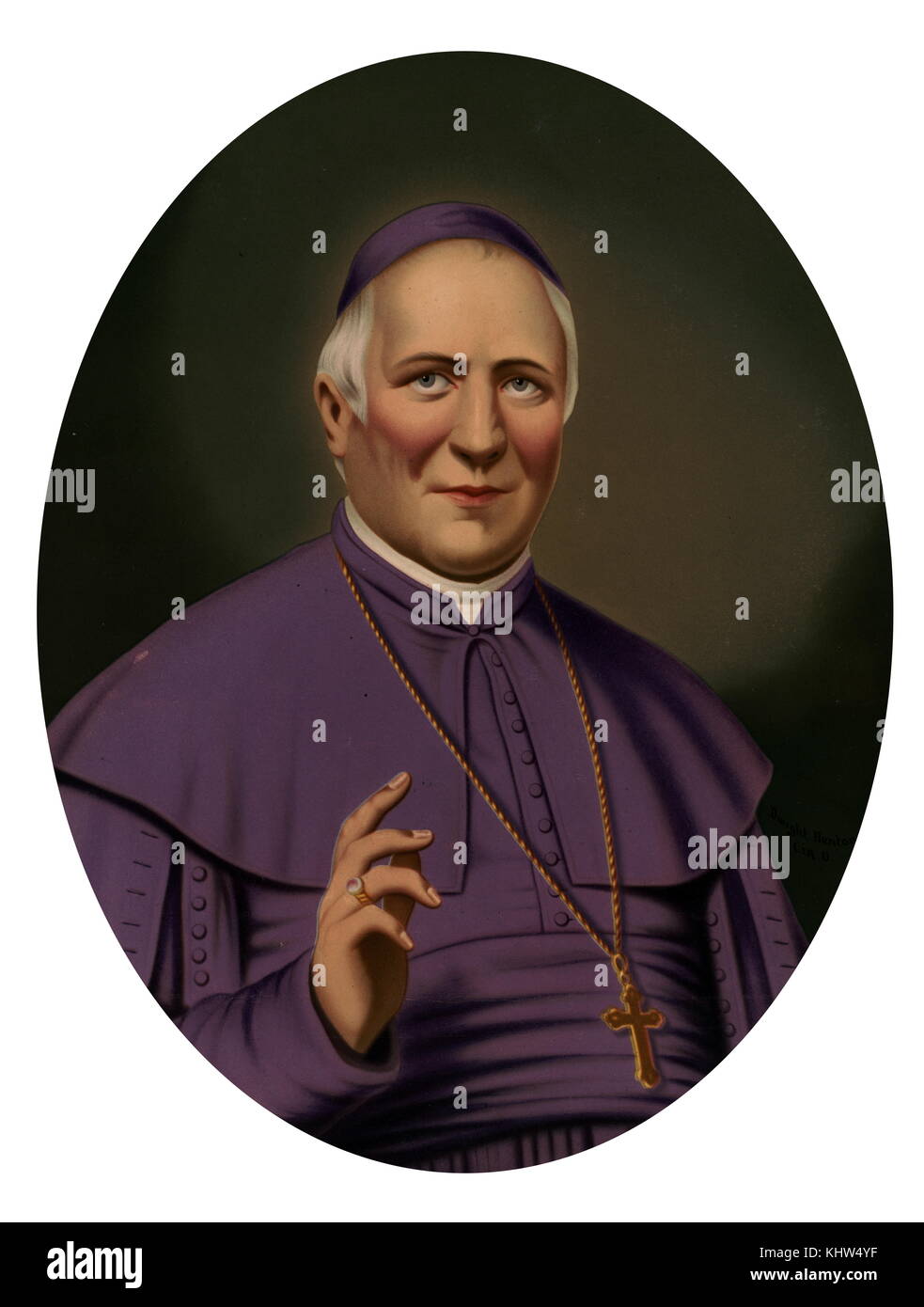 Porträt von Papst Pius IX (1792-1878) geboren Giovanni Maria Mastai-Ferretti. Vom 19. Jahrhundert Stockfoto