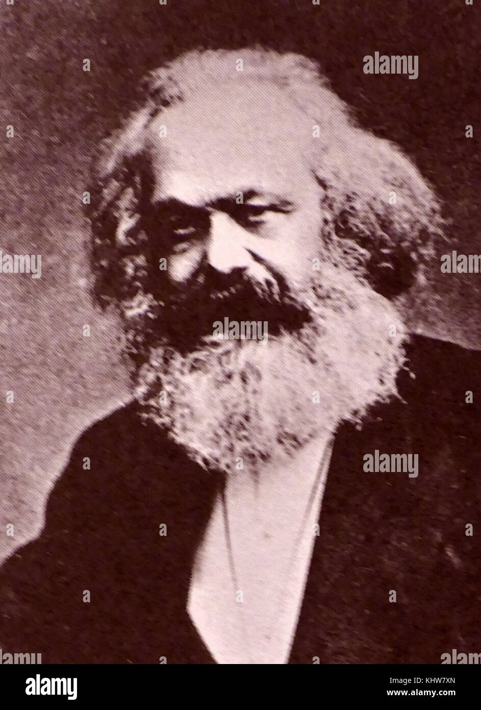 Fotografische Porträt von Karl Marx (1818-1883) eine Preußische geborene Philosoph, Ökonom, Soziologe, Politologe, Journalist und revolutionär-sozialistischen. Vom 19. Jahrhundert Stockfoto