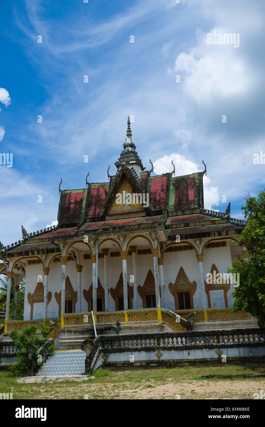 Wat Kbal Damrei (bedeutet Elefantenkopf in Khmer) in Kampong Chhnang, Kambodscha Stockfoto