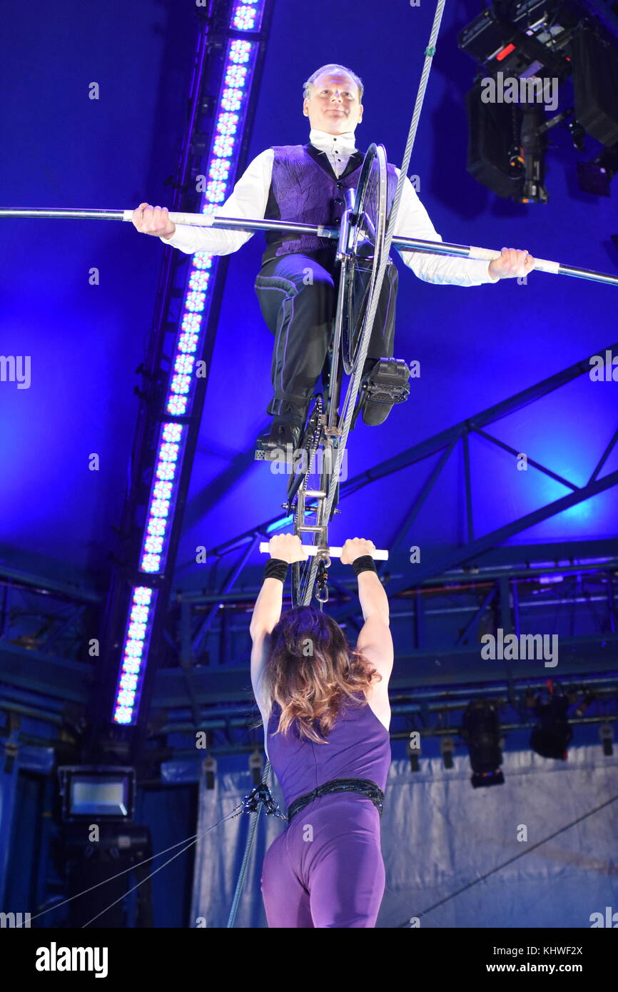 New York, New York, USA. November 2017. Der Big Apple Circus kehrt nach New York zurück, wo Oma Barry Lubin aus dem Ruhestand kommt. Der Circus befindet sich im Lincoln Center in Manhattan. Quelle: Jeffrey Geller/ZUMA Wire/Alamy Live News Stockfoto