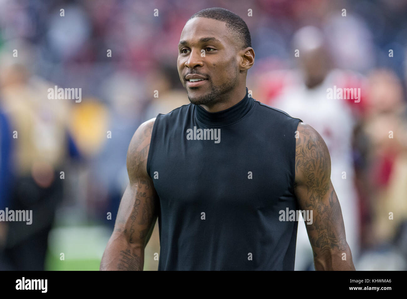 Houston, TX, USA. 19 Nov, 2017. Arizona Cardinals cornerback Patrick Peterson (21.) Nach einem NFL Football Spiel zwischen der Houston Texans und die Arizona-kardinäle an NRG Stadion in Houston, TX. Die Texaner gewannen das Spiel vom 31. bis 21. Trask Smith/CSM/Alamy leben Nachrichten Stockfoto