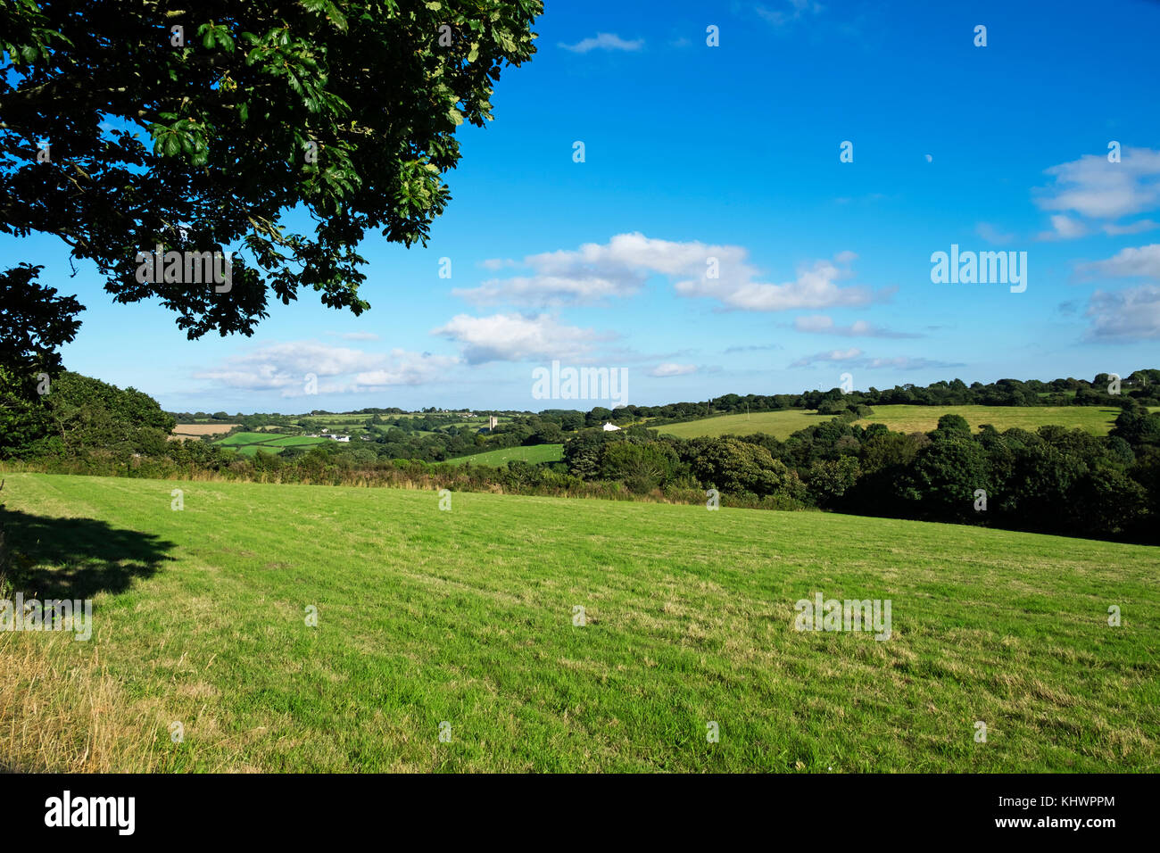 Landschaft von Cornwall in der Nähe von Truro, Cornwall, England, Großbritannien, Großbritannien, Stockfoto