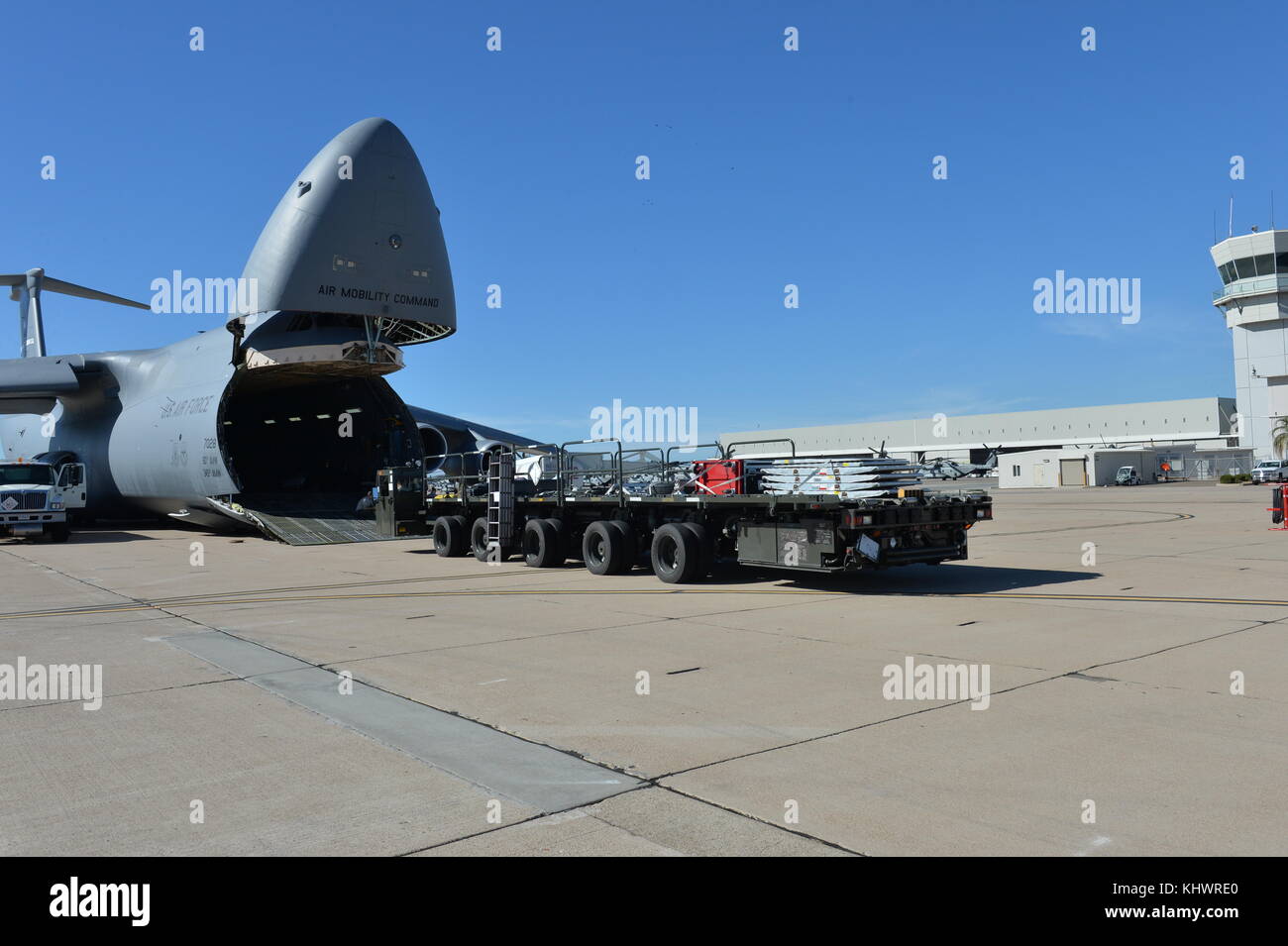 Undersea Rescue Befehl (URC) in San Diego mobilisiert auf Basis ihrer fortwährenden Suche nach der Argentinischen Marine submarin zu unterstützen. Stockfoto