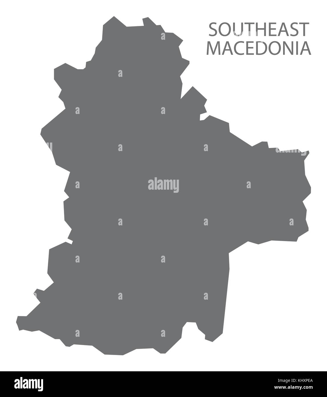 Südosten Mazedonien Karte von Mazedonien Grau Abbildung silhouette Form Stock Vektor