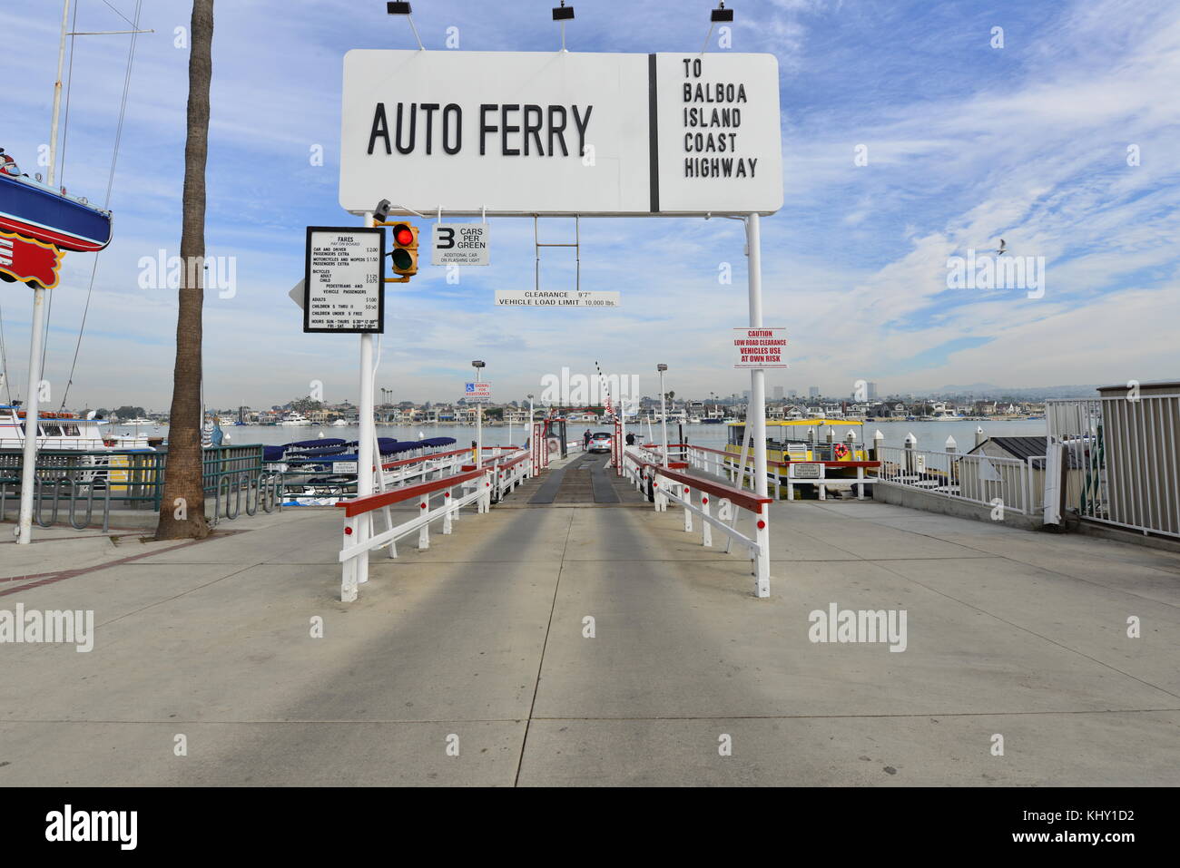 Balboa Island Ferry Port Stockfoto