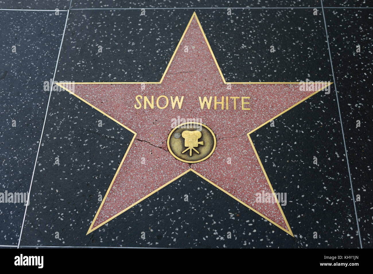 HOLLYWOOD, CA - DEZEMBER 06: Snow White Star auf dem Hollywood Walk of Fame in Hollywood, Kalifornien am 6. Dezember 2016. Stockfoto