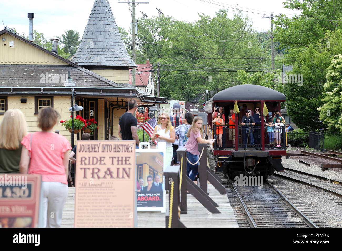 Neue Hoffnung und ivyland Eisenbahn, neue Hoffnung, PA, USA Stockfoto