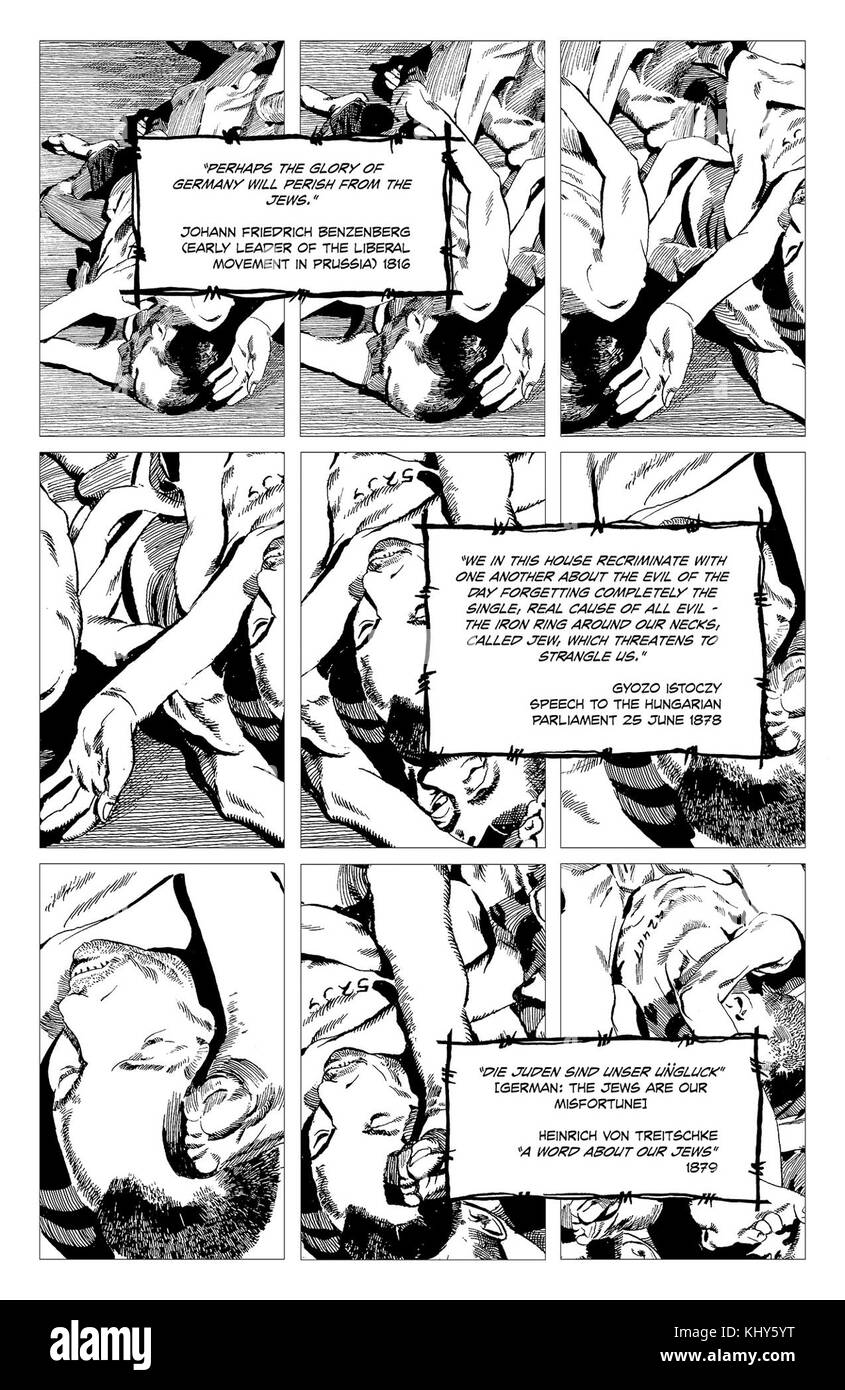 „Judenhass“ von Dave SIM, veröffentlicht 2008, ist ein Graphic Novel, der wichtige Themen im Zusammenhang mit sozialen Themen behandelt. Dieses Werk ist bekannt für seine eindrucksvolle Erzählkunst und seinen künstlerischen Stil. Stockfoto