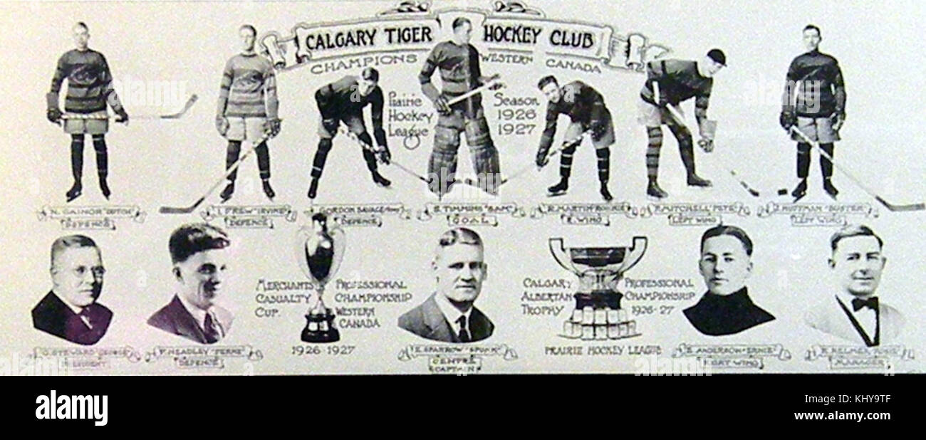 1926-27 Calgary Tiger Stockfoto