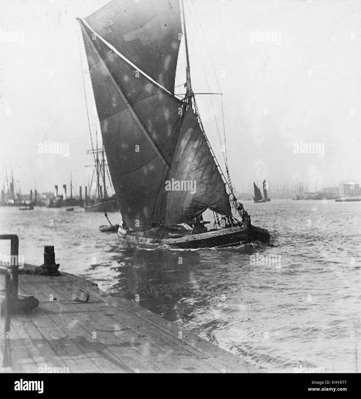 Die Sailing Barge William und Ann auf der Themse. Stockfoto