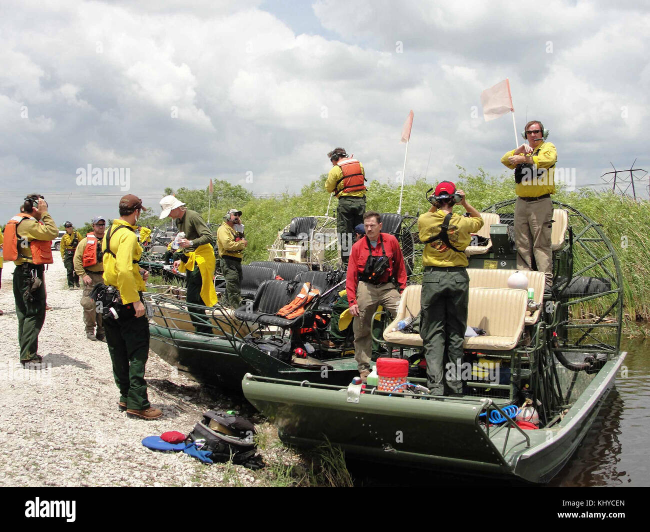 Film tv Crew in der Wildnis zeigen Stockfoto