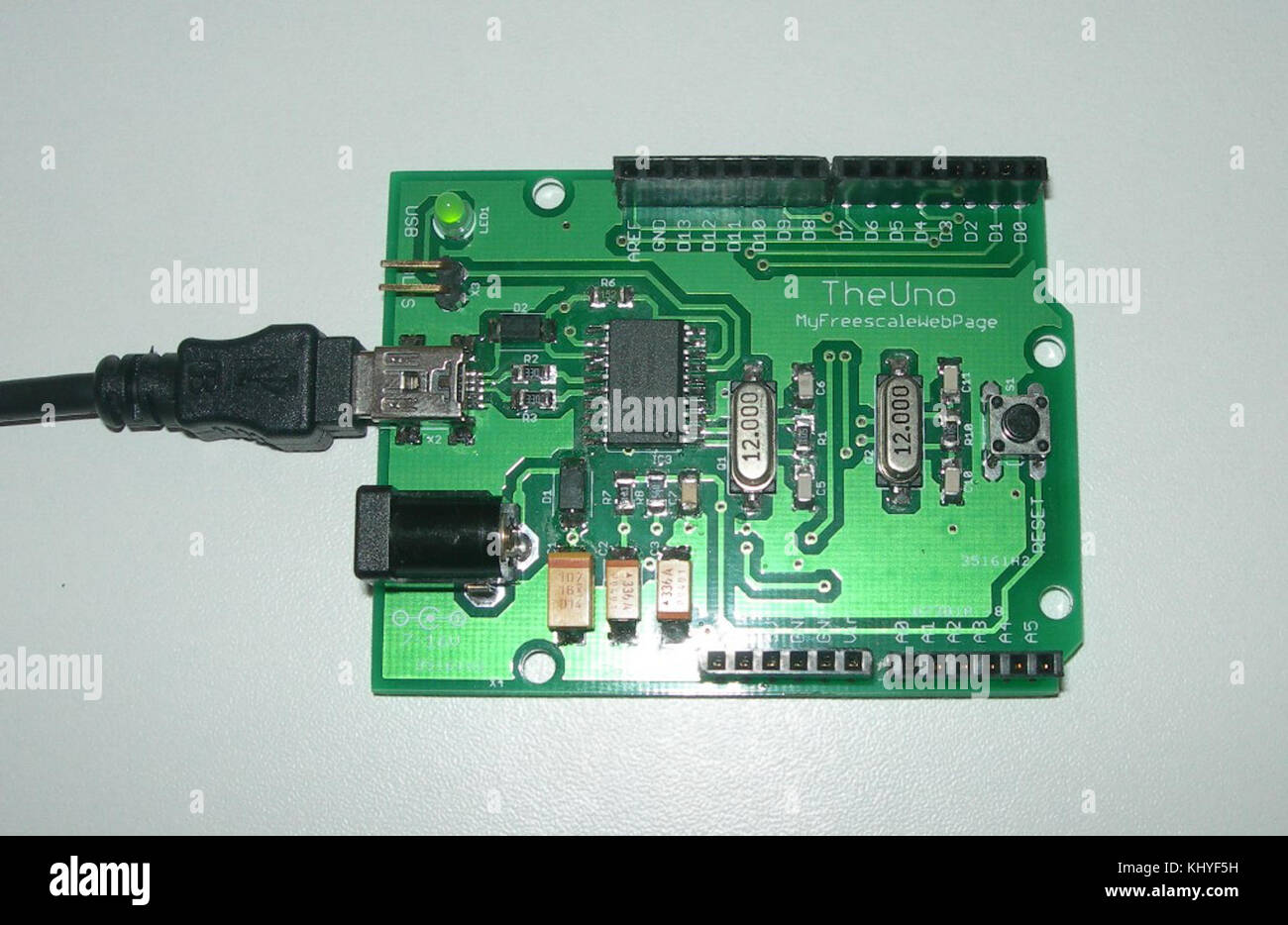 Myfreescalewebpage theuno Stockfoto