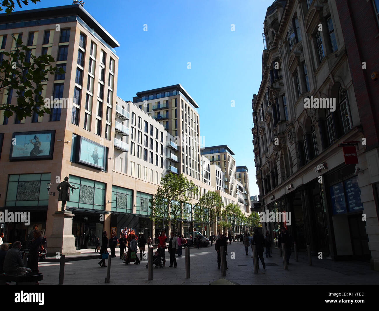 Die Hayes und der neue St Davids Einkaufszentrum Stockfoto