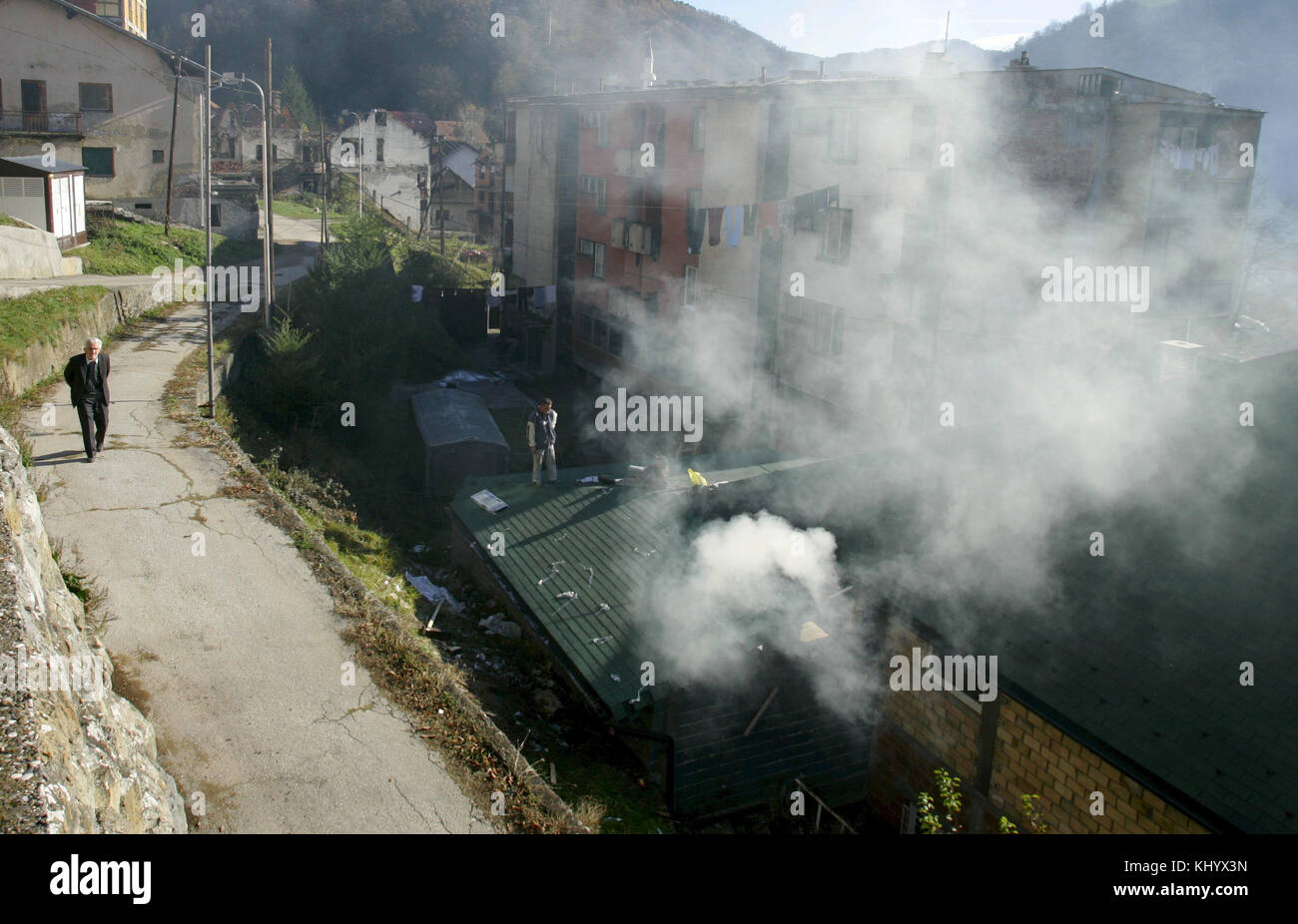 Blick über Srebrenica, Bosnien und Herzegowina, 15. November 2006