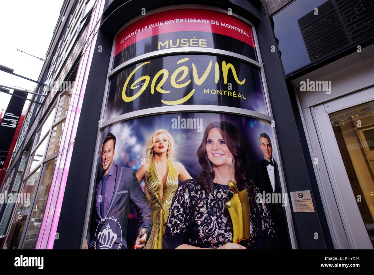 Montreal, Kanada. 21 Nov, 2017. Die Musee Grevin Zeichen außerhalb des Eaton Centre. Credit: mario Beauregard/alamy leben Nachrichten Stockfoto