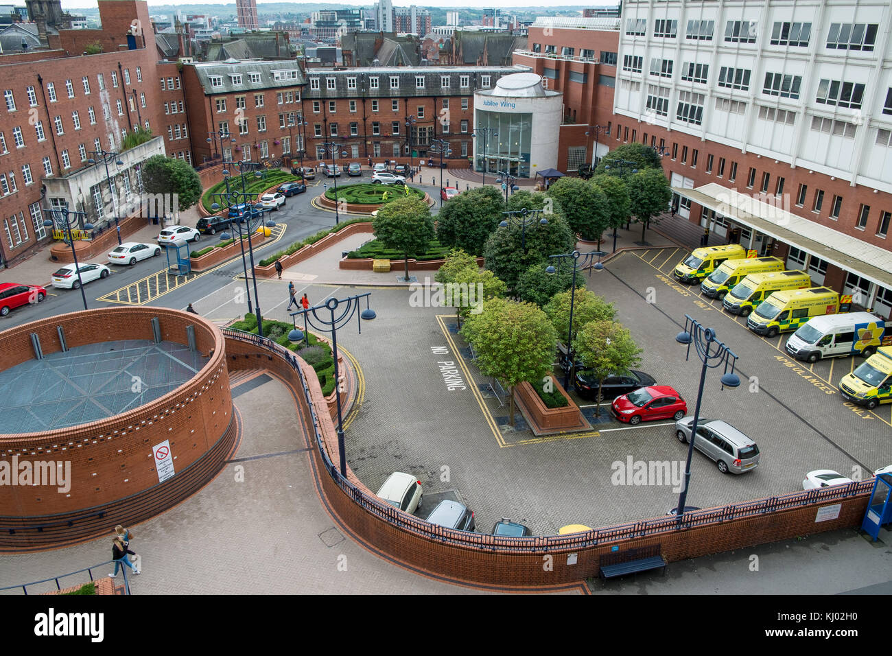 Leeds General Infirmary, Jubiläum Flügel Eingang Stockfoto